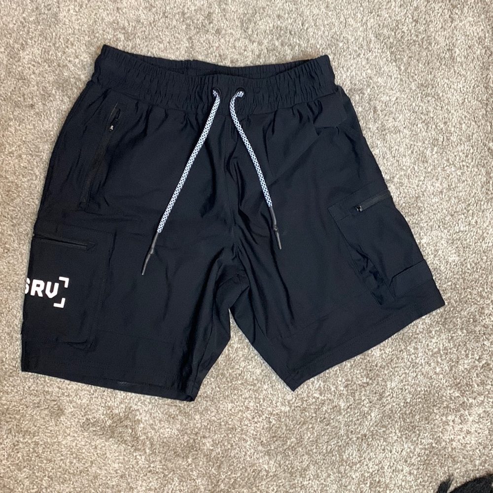 ASRV Mens workout shorts black size small great condition inseam 6-7” inseam